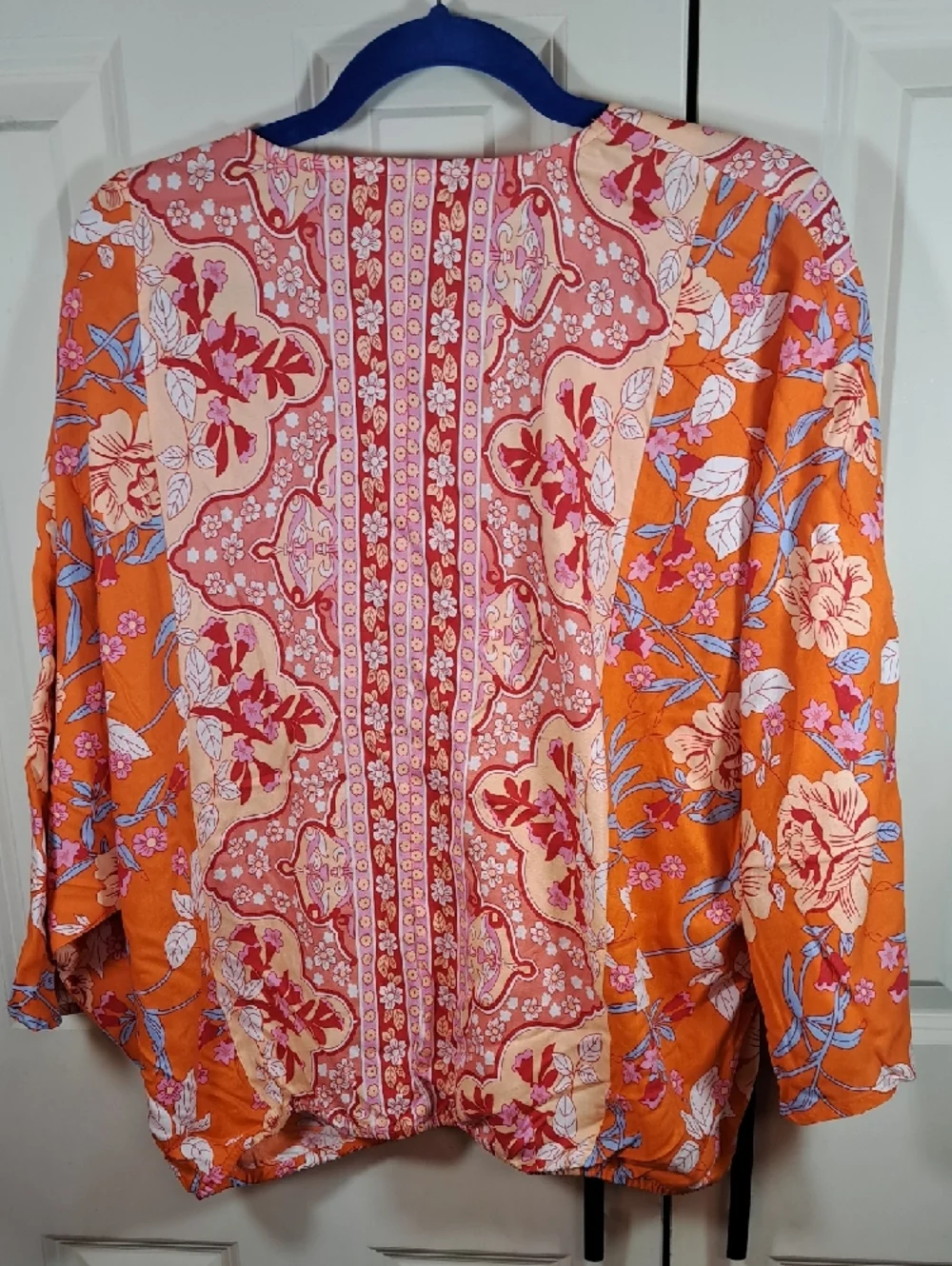 LASCANA Orange Floral V-Neck Blouse - Picture 2 of 4